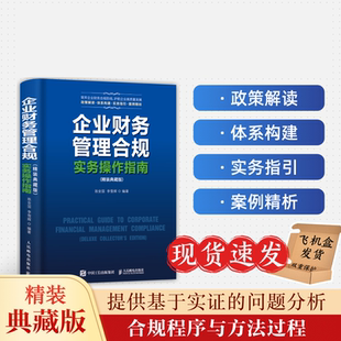 企业会计财务审计风险点解析案例法规依据实战实操手册工具书籍 典藏版 企业财务管理合规实务操作指南 精装