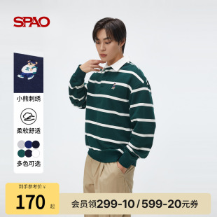25年春男女同款 SPAO韩国同款 天才少女风小熊卫衣 WOODIE系列