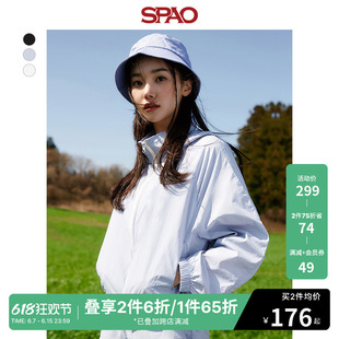 女士防风夹克外套SPJJD38G01 短款 女士外套春季 SPAO韩国同款