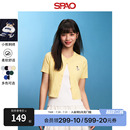 WOODIE系列 2025年春季 SPAO韩国同款 小熊毛衣 修身 绞花针织开衫