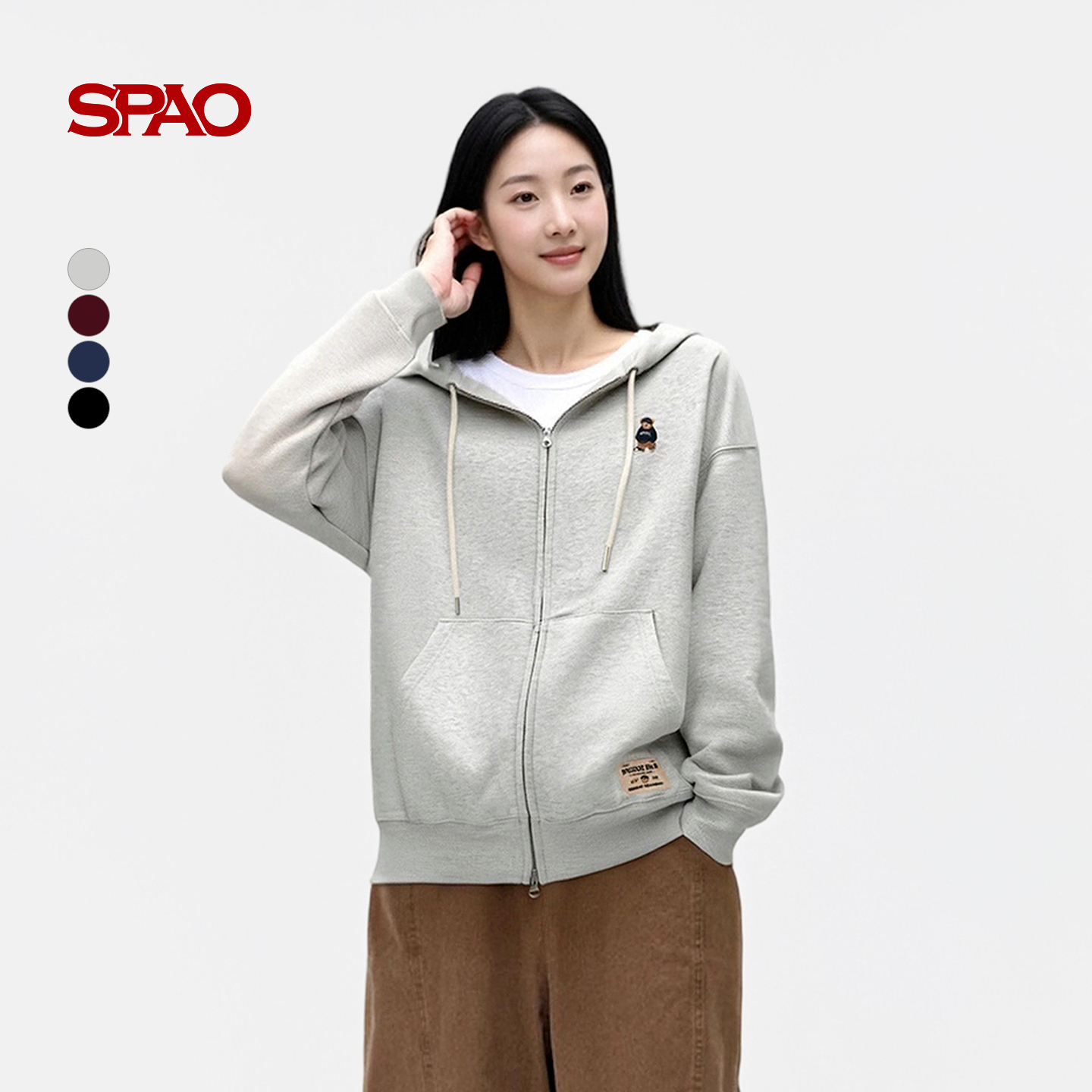 SPAO秋季新品休闲连帽卫衣外套