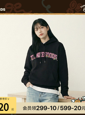 TUNEEGOODS×SPAO联名款2025年冬季新品时尚休闲印花连帽卫衣