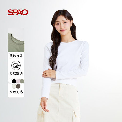 SPAO春秋女士打底长袖T恤