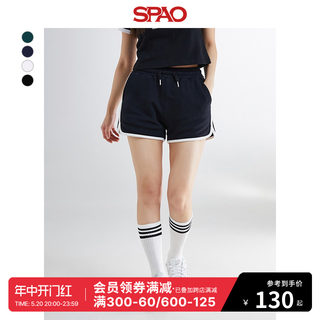 SPAO韩国同款2024年夏季新款女士休闲松紧腰短裤运动裤SPMTE25G51