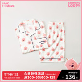 新款 SPAO×LOOPY联名2024年夏季 SPPPE23U50 露比睡衣女家居服套装