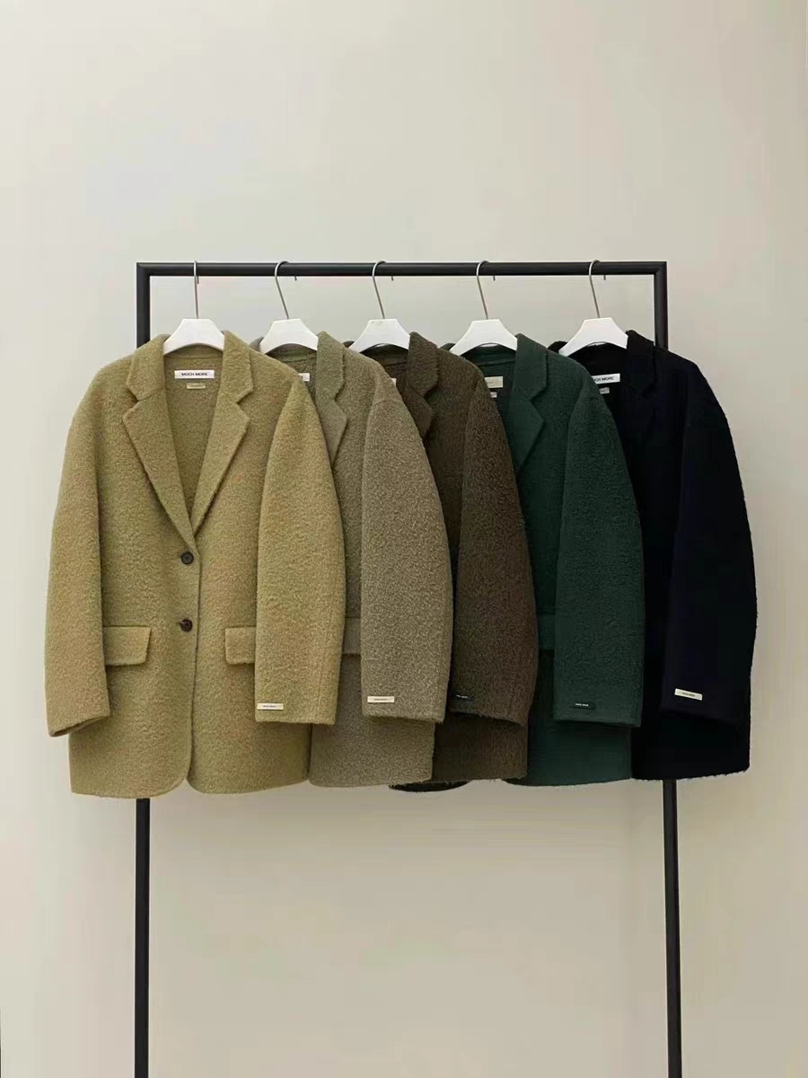 MUCH双面羊绒西装领大衣外套