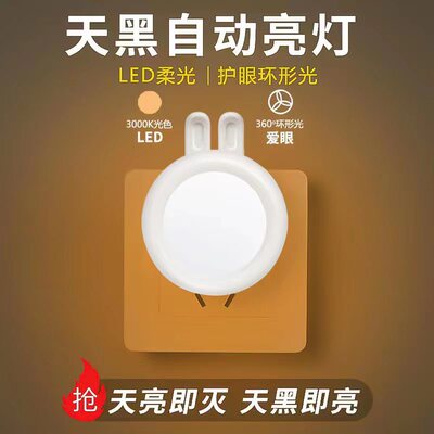 光控感应led小夜灯护眼睡眠宝宝