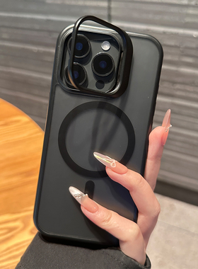 酷图散热镜头支架AI按键全包适用17苹果15promax黑色磁吸手机壳iphone16Pro防摔保护套14磨砂ip13透明12全包
