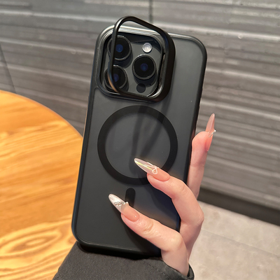 酷图散热镜头支架AI按键全包适用17苹果15promax黑色磁吸手机壳iphone16Pro防摔保护套14磨砂ip13透明12全包