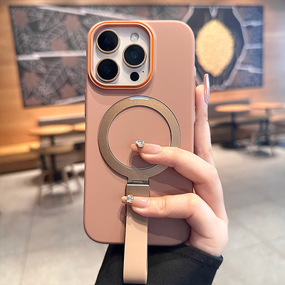 酷图亲肤带支架挂绳款适用苹果16promax手机壳iphone15保护套硬壳14plus简约款13pro男女磁吸12网红爆款懒人