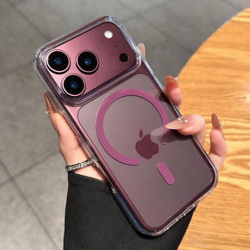 超薄高透磁吸适用苹果18promax手机壳air新款iphone17pro简约小众高级16全包防摔15情侣超火14透明外壳保护套
