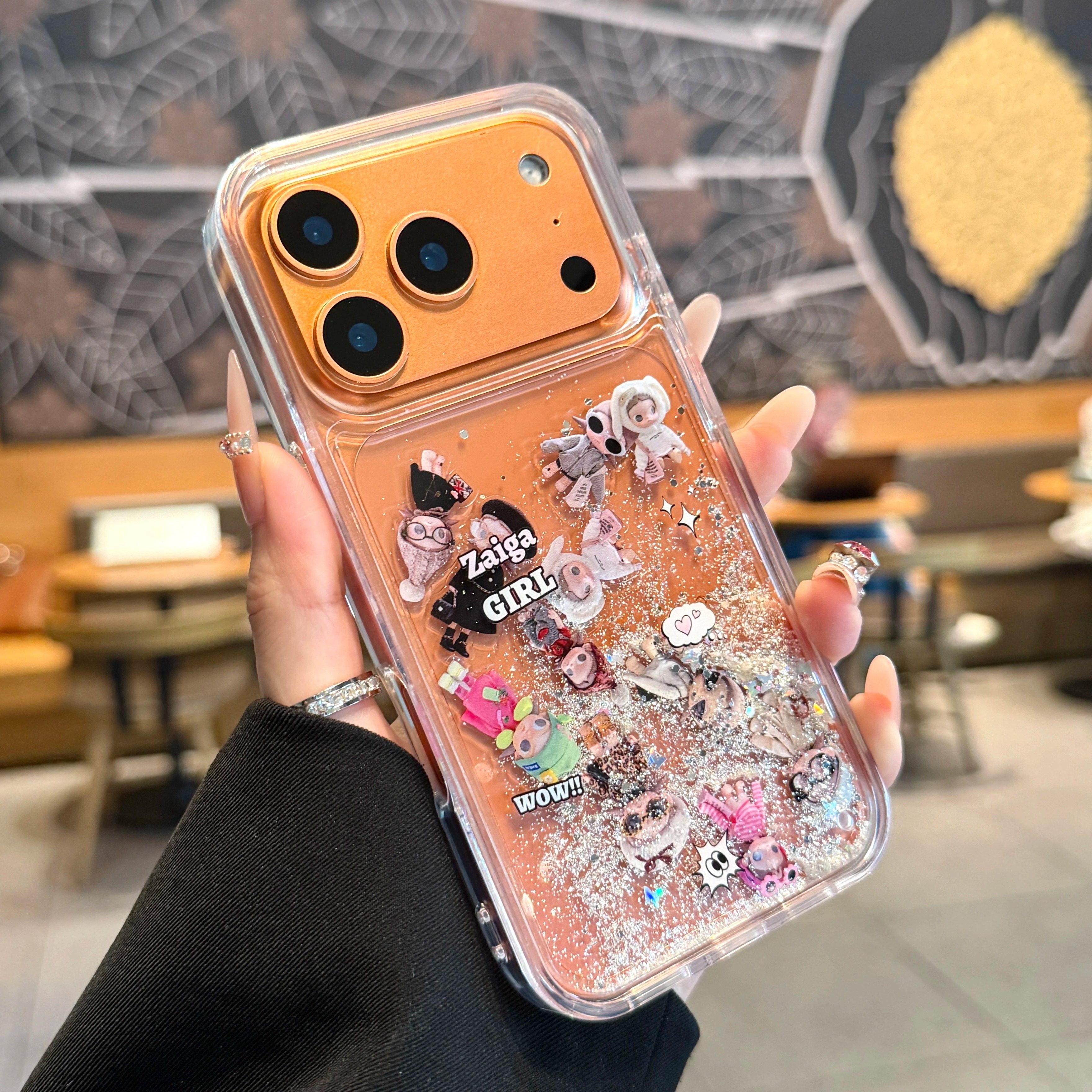 酷图适用苹果17promax手机壳新款iphone17保护套16pro流沙嘎子姐15可爱女款13全包防摔14pm高级感透明16小众