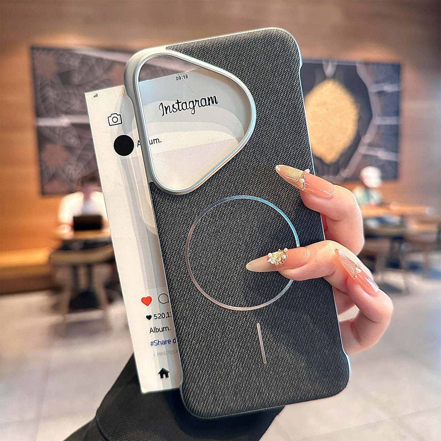 酷图适用华为pura70pro+手机壳mate60Pro磁吸复古高级毛麻布料mate70苹果16Promax防摔15Pro男女小米15Ultra