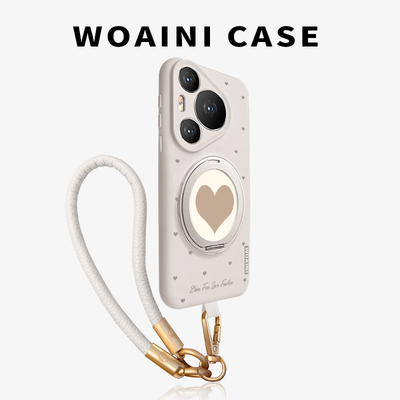 液态硅胶适用华为pura80手机壳新款简约mate70pro旋转支架p70pro+小众高级感ultra全包防摔60带挂绳软保护套