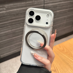 酷图新款肤感壳iPhone17适用苹果磨砂360°旋转支架16promax磁吸手机壳14高级感13防摔12保护套11全包15plus