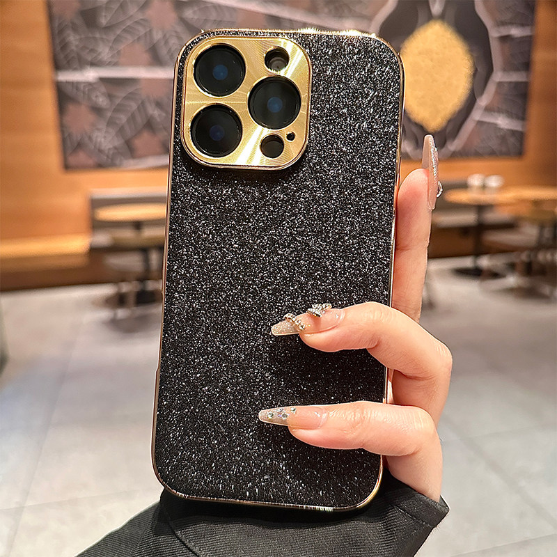 酷图适用苹果iPhone16Promax手机壳星钻闪粉保护套15promax电镀软边13pm镜头全包防摔14Pro奢华高级12爆款16