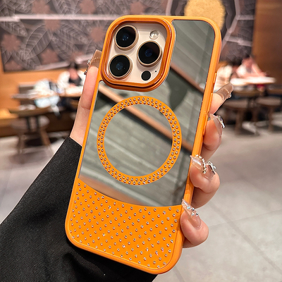 酷图2025新款iPhone16promax适用苹果15Promax手机壳磁吸壳14pro补妆镜女款13全包高级感时尚12轻奢保护套16