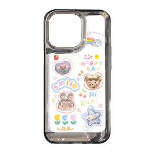 酷图适用苹果14promax手机壳新款iphone15pro小动物保护套13高级感12全包防摔11pm透明可爱plus硅胶女款小众