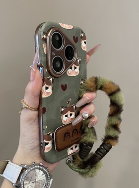 适用华为pura80pro手机壳女新款P70pro+秋冬皮质70小众高级感60带挂绳支架50轻奢可爱哭娃40全包防摔软保护套