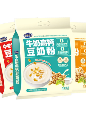 金惟他中老年人学生孕妇高钙早餐速溶独立袋无糖精燕麦豆浆豆奶粉