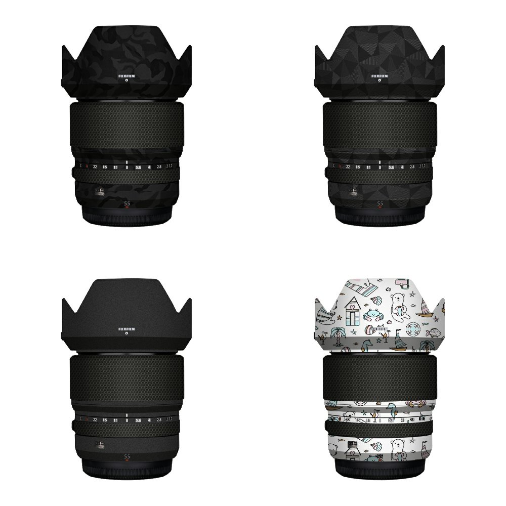 漫步驴适用于富士GF55F1.7镜头镜头改色膜全包无痕无残胶贴皮3M