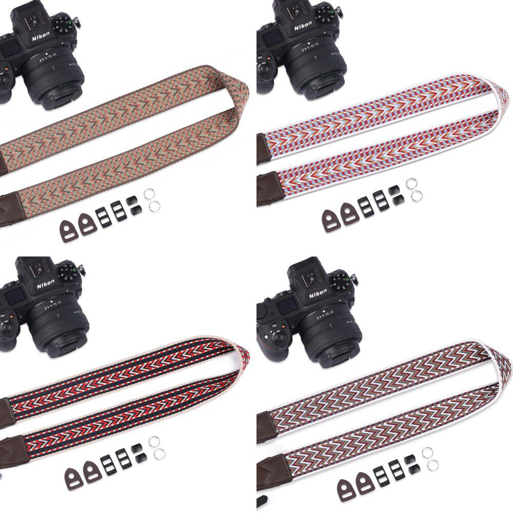 背包客Z20民族风炫彩相机T0311肩带专业摄影棉织背带复古简约织带