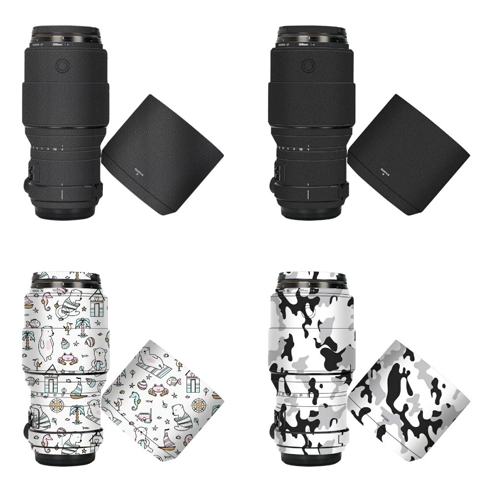 漫步驴适用于富士GF250mmF4中画幅镜头保护贴纸碳纤维贴纸全包彩