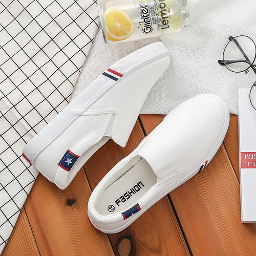 一脚蹬帆布鞋驾车韩版板鞋