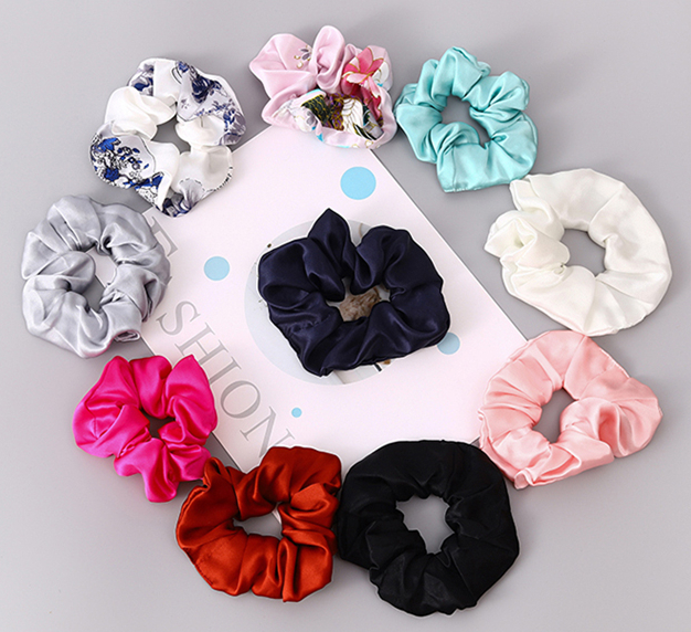 姆米纯真丝素绉缎发圈