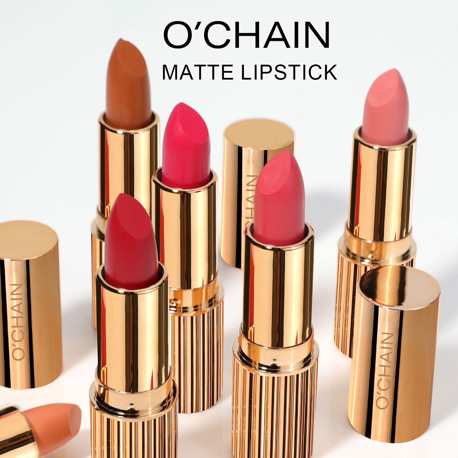 品牌特价不哑光丝绒不粘脱色杯口红OCHAIN防水口红掉色持久雾面不