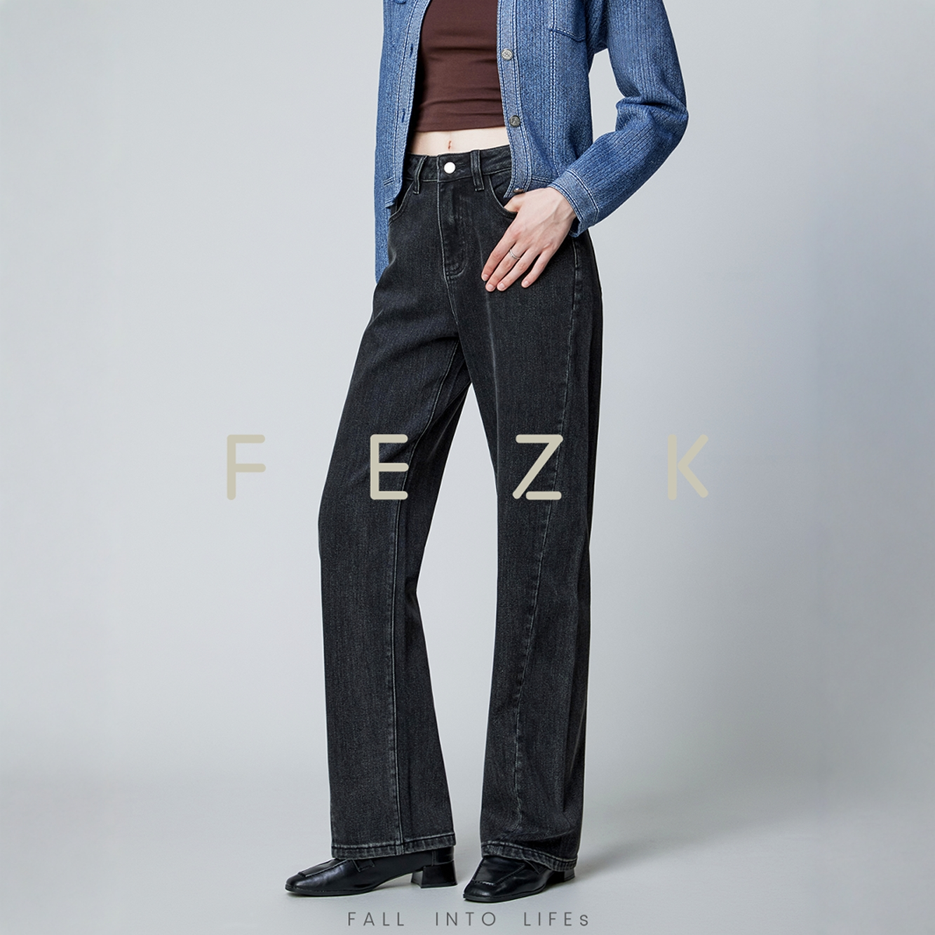 FEZK · 塑造质感•简约线条设计 实穿显瘦遮肉结构直筒FL82