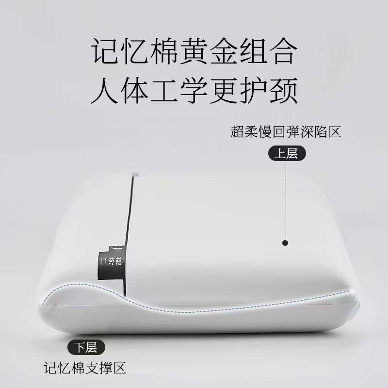 亚-朵星球枕pro 双芯零压慢回弹记忆枕芯 酒店助睡眠枕头一对直播