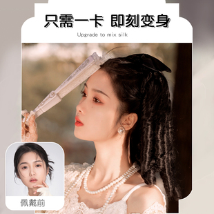 假发女高马尾仿真复古旗袍发型金粉世家民国罗马卷长发假马尾辫子