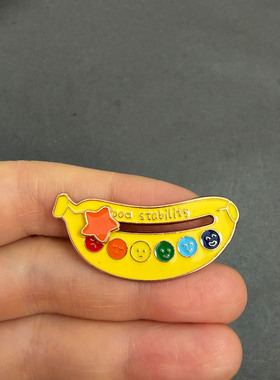 可爱彩色按钮造型胸针黄色卡通装饰别针配饰