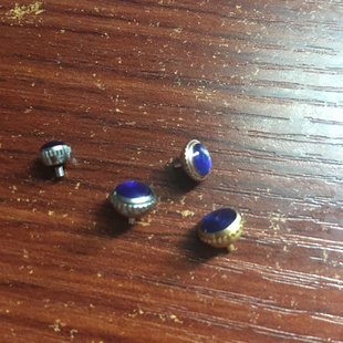 代用把头适配蓝气球男女士蓝色宝石把头手表配件蓝钻黑色把的