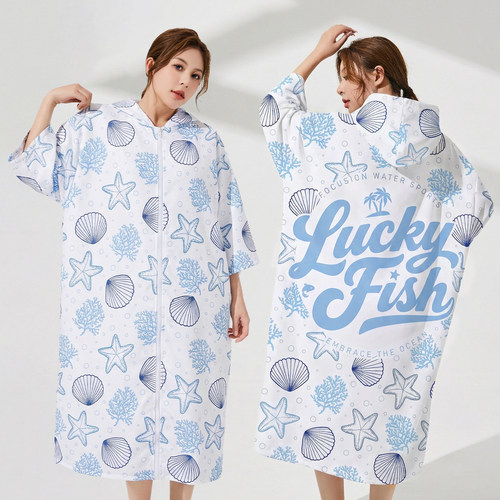 luckyfish速干连帽潜水浴袍
