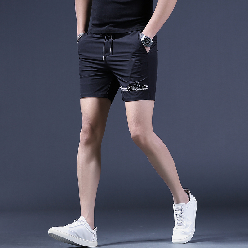潮牌华夫格休闲三分裤男士短裤