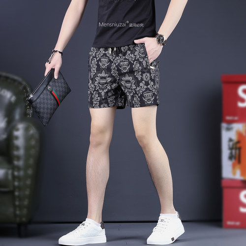 高端潮牌印花男士夏季薄款短裤