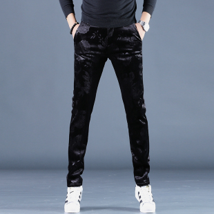 金丝绒休闲裤 高端加厚裤 子男修身 冬季 高级灯芯绒西裤 男士 男裤 新款