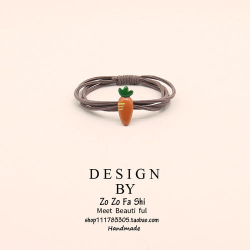 杨倩同款卖萌可爱草莓皮绳发饰