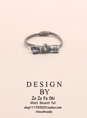 头绳发圈发绳皮套橡皮筋韩国小清新简约个性马尾布艺格子发饰头饰