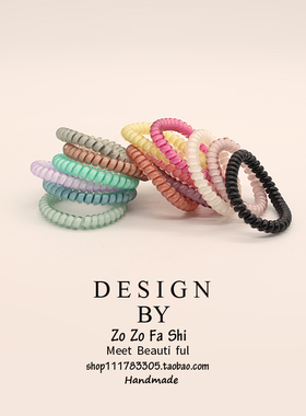 头绳韩国小清新 简约 个性2026电话线马尾发绳发圈电线橡皮筋皮套