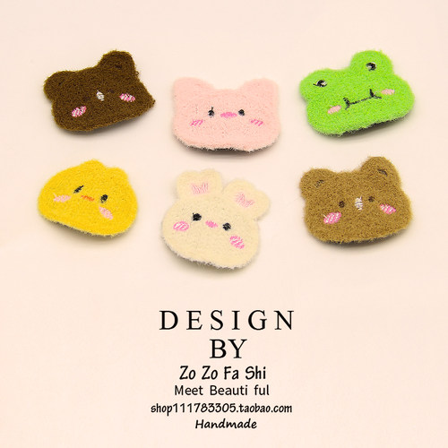 zozo发夹针织卡通小动物发饰