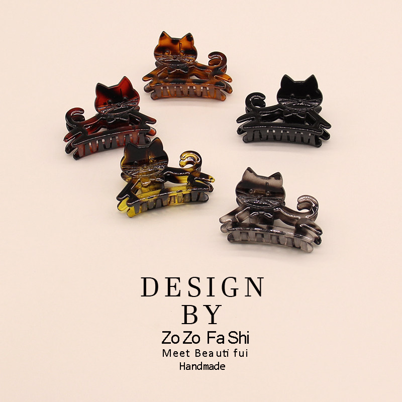 法式少女感醋酸可爱猫咪中号抓夹减龄百搭舒适半扎发抓2026新品,饰品/流行首饰/时尚饰品新,发饰,淘宝优惠券,粉丝福利购,淘宝优惠卷