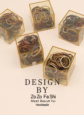 皮筋女儿童扎头发高弹力耐用宝宝发圈发量少不伤发黑色百搭小皮筋