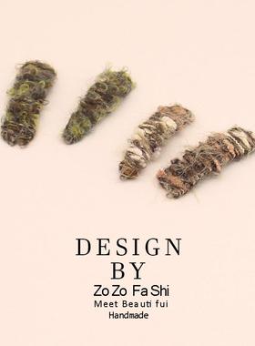 韩国毛绒毛线无痕发夹女甜美碎发刘海侧边夹发卡2025新款BB夹发饰