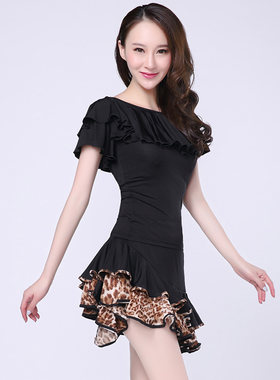 夏季服装新款女式短袖拉丁舞裙