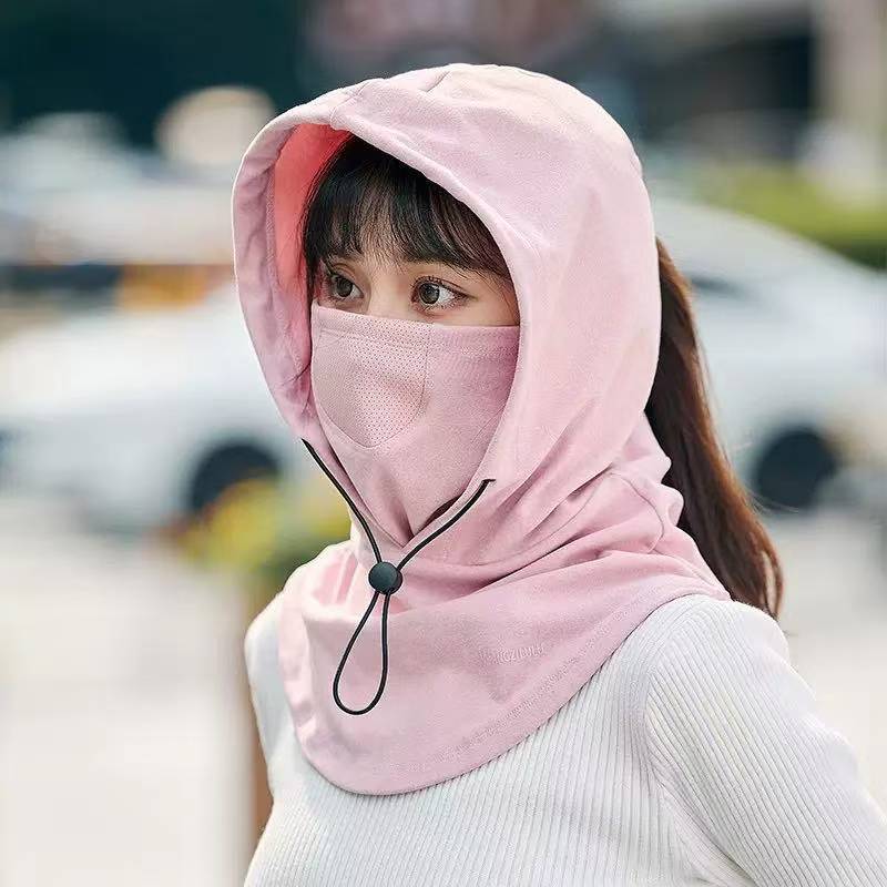 帽子男秋冬骑行防寒面罩保暖连帽围脖一体防风套头帽子女头盔内胆