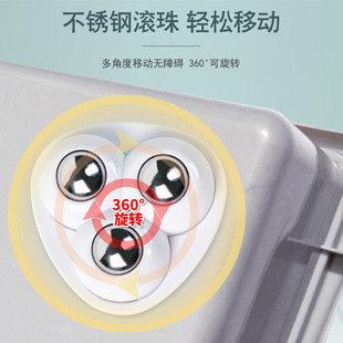 2025粘贴万向轮家居三滚珠免打孔耐磨承重静音家用五金配件小滑轮