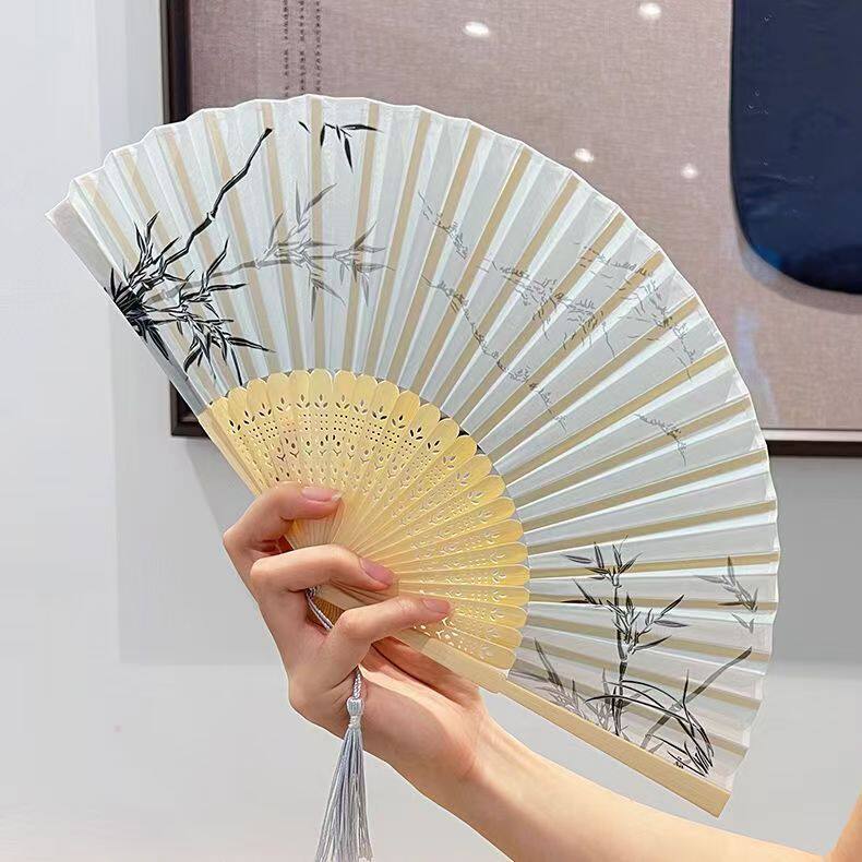 古风小扇子折扇中国风女汉服舞蹈折叠随身携带新中式古装夏天竹扇